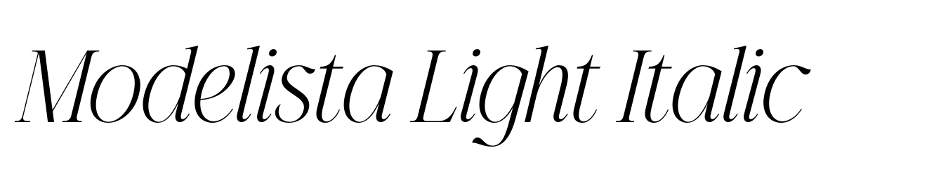 Modelista Light Italic